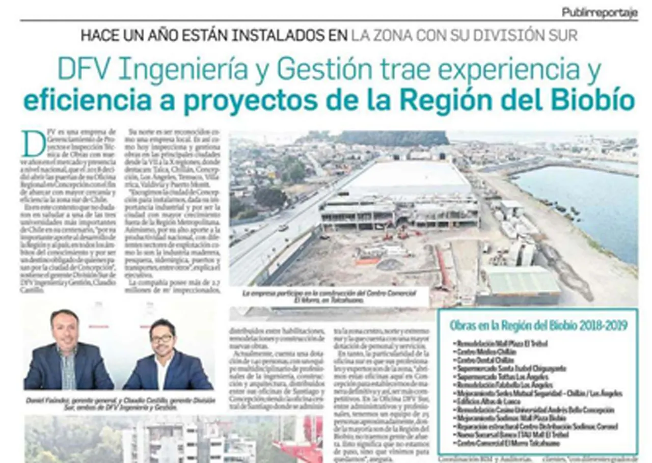 Publicación DFV División Sur en Diario El Sur